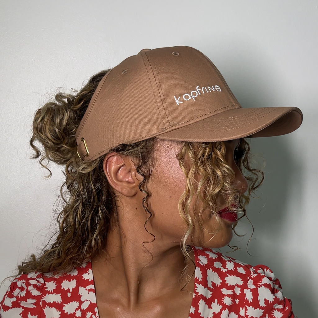 MARRON Curly cap coton -enfant-