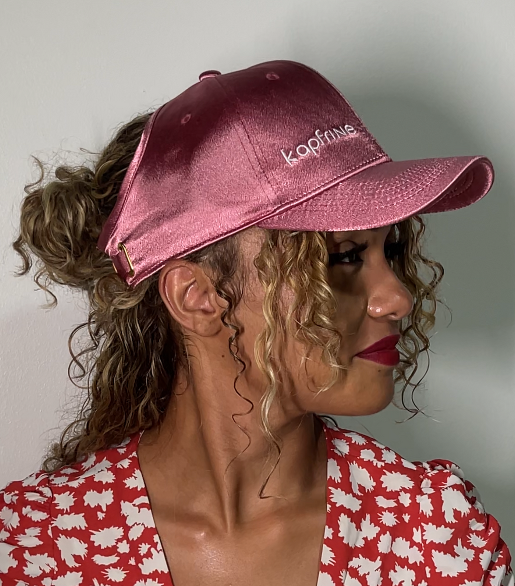 ROSE GOLD Curly cap satiné