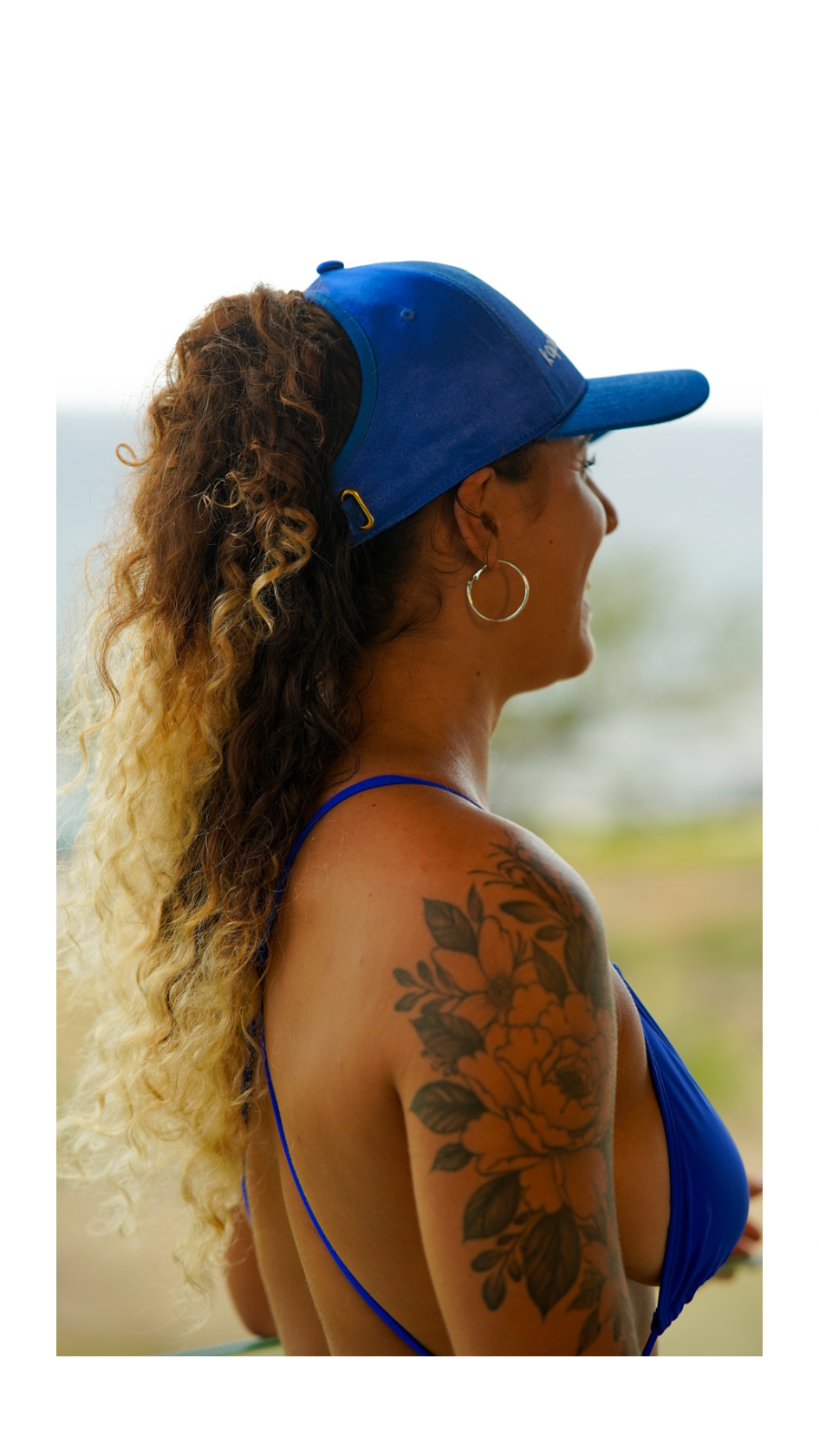ROYALTY BLUE Curly cap coton