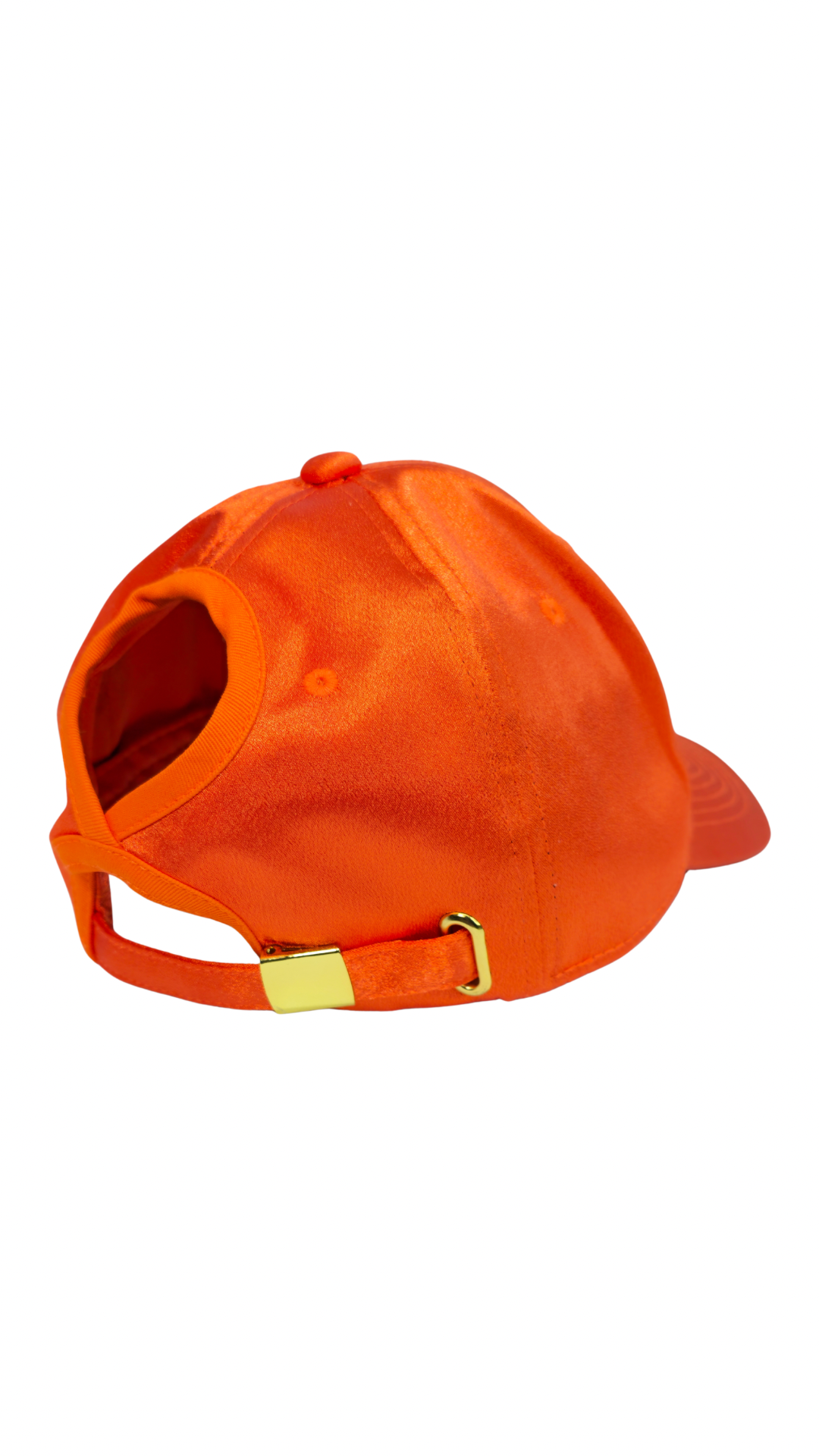 ORANGE Pony cap satiné