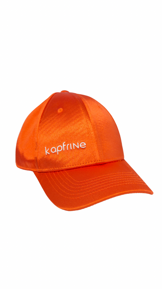 ORANGE Pony cap satiné