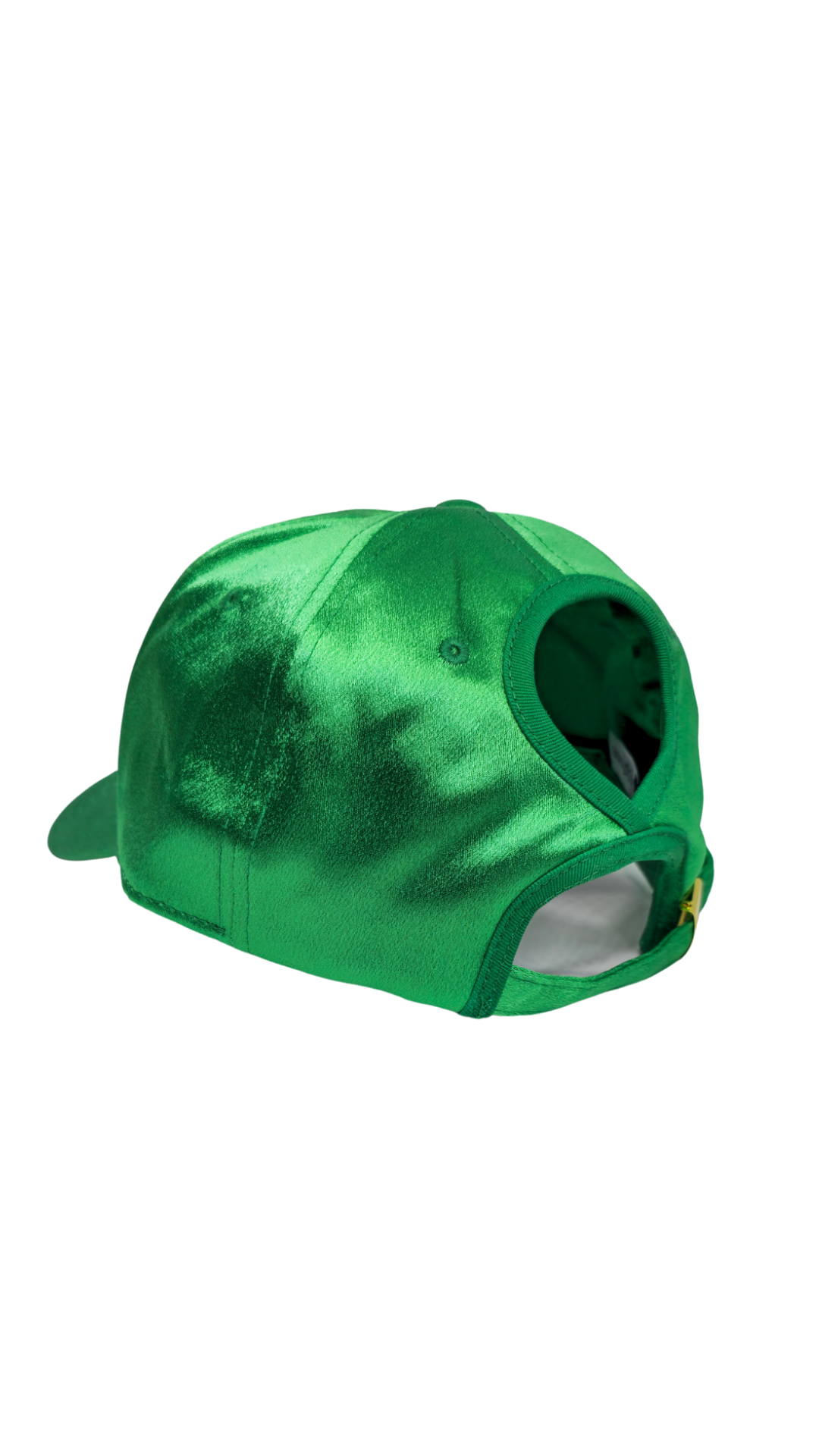 VERT ÉMERAUDE Pony cap satiné